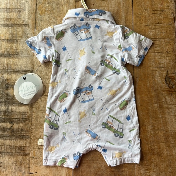 NWT Milkberry Baby Golf Romper 0-3m - Picture 5 of 5